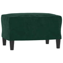 fodskammel 60x50x41 cm velour mørkegrøn