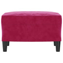 fodskammel 60x50x41 cm velour vinrød