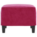 fodskammel 60x50x41 cm velour vinrød