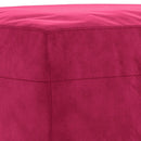 fodskammel 60x50x41 cm velour vinrød