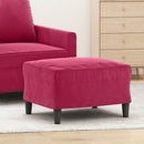 fodskammel 60x50x41 cm velour vinrød