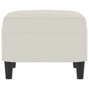 fodskammel 60x50x41 cm velour Cremefarvet