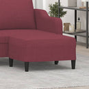 fodskammel 70x55x41 cm stof vinrød