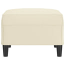 fodskammel 70x55x41 cm kunstlæder cremefarvet