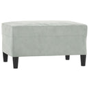 fodskammel 70x55x41 cm velour grå