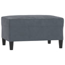 fodskammel 70x55x41 cm velour mørkegrå
