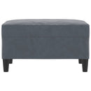 fodskammel 70x55x41 cm velour mørkegrå