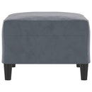 fodskammel 70x55x41 cm velour mørkegrå