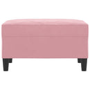 fodskammel 70x55x41 cm velour lyserød