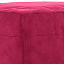 fodskammel 70x55x41 cm velour vinrød