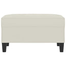 fodskammel 70x55x41 cm velour cremefarvet