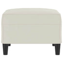 fodskammel 70x55x41 cm velour cremefarvet