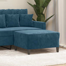fodskammel 70x55x41 cm velour lyserød