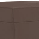 fodskammel 60x50x41 cm kunstlæder brun