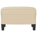 fodskammel 60x50x41 cm mikrofiberstof cremefarvet