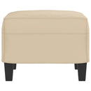 fodskammel 60x50x41 cm mikrofiberstof cremefarvet