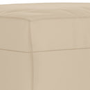 fodskammel 60x50x41 cm mikrofiberstof cremefarvet