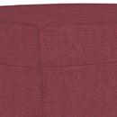 fodskammel 70x55x41 cm stof vinrød