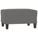 fodskammel 70x55x41 cm mikrofiberstof mørkegrå