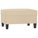 fodskammel 70x55x41 cm mikrofiberstof cremefarvet