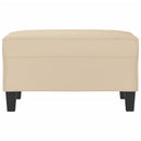 fodskammel 70x55x41 cm mikrofiberstof cremefarvet