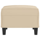fodskammel 70x55x41 cm mikrofiberstof cremefarvet