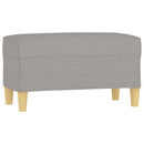 bænk 70x35x41 cm stof lysegrå