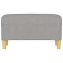 bænk 70x35x41 cm stof lysegrå