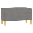 bænk 70x35x41 cm stof mørkegrå