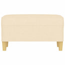 bænk 70x35x41 cm stof cremefarvet