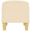 bænk 70x35x41 cm stof cremefarvet