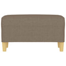 bænk 70x35x41 cm stof gråbrun