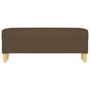 bænk 100x35x41 cm stof brun