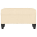 bænk 70x35x41 cm stof cremefarvet
