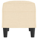 bænk 70x35x41 cm stof cremefarvet
