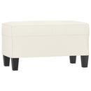 bænk 70x35x41 cm kunstlæder cremefarvet