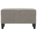 bænk 70x35x41 cm fløjl lysegrå