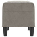 bænk 70x35x41 cm fløjl lysegrå
