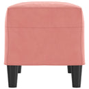 bænk 70x35x41 cm velour lyserød