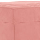 bænk 70x35x41 cm velour lyserød