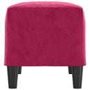 bænk 70x35x41 cm velour vinrød