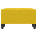 bænk 70x35x41 cm velour gul