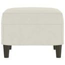 bænk 70x35x41 cm velour cremefarvet