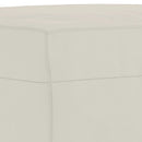 bænk 70x35x41 cm velour cremefarvet
