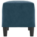 bænk 70x35x41 cm velour blå