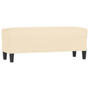 bænk 100x35x41 cm stof cremefarvet