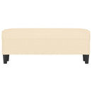 bænk 100x35x41 cm stof cremefarvet