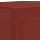 bænk 100x35x41 cm kunstlæder vinrød