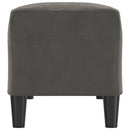 bænk 100x35x41 cm fløjl mørkegrå