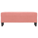 bænk 100x35x41 cm velour lyserød
